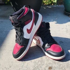 maroon Jordan 1's